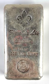 Fleur de Lis Bullion 50oz .999 Fine Silver Bar