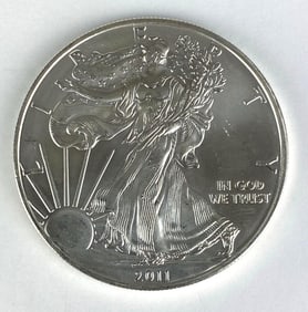 2011 1 Oz .999 Fine Silver Eagle $1 Coin
