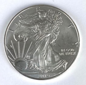 2019 1 Oz .999 Fine Silver Eagle $1 Coin