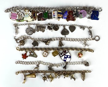 Group of 6 Charm Bracelets