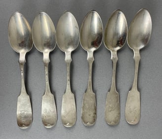 Group of Antique Henry Plumb Sterling Silver Teaspoons