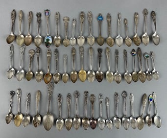 Group of Vintage Sterling Silver Souvenir Spoons