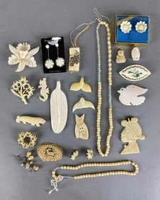 Group of Assorted Bone Jewelry