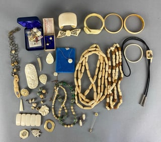 Group of Assorted Bone Jewelry