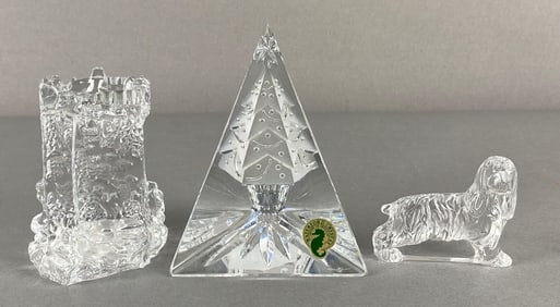 Group of 3 Waterford Crystal Art Glass Items