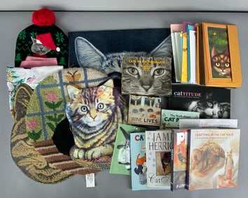 Group of Assorted Cat Items