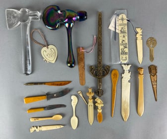Group of Bone Letter Openers and More