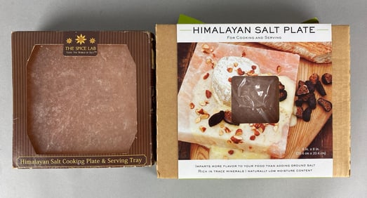 Group of 2 Himalayan Salt Plates