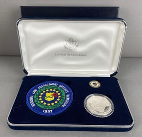 U.S. Mint National Law Enforcement Officers Memorial Commemorative Coin Insignia Set