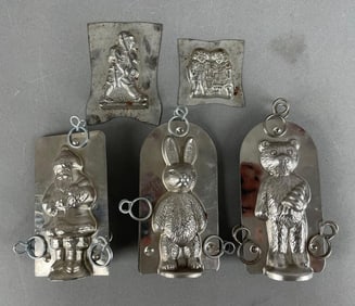 Group of Vintage Metal Chocolate Molds