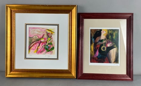 Group of 2 Linda La Kinff Signed Art Prints
