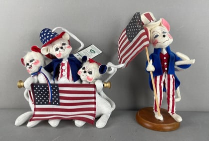 Group of Annalee Mobilitee Patriotic Mice