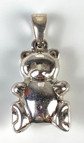 Sterling Silver Teddybear Necklace Pendant