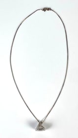 Sterling Silver Hershey Kiss Pendant on Chain Necklace