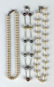 Group of 3 Faux Pear Necklaces with Sterling Clasps