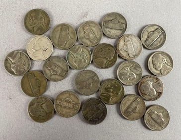 Group of 22 Jefferson Sillver Nickels