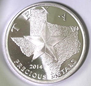 2014 Texas Precious Metals .999 Fine Silver Round