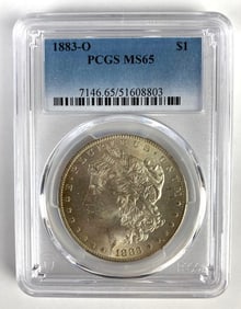 PCGS Graded 1883-O US $1 Morgan Silver Dollar MS65