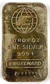 Engelhard 1 oz .999 Fine Silver Ingot/ Bar