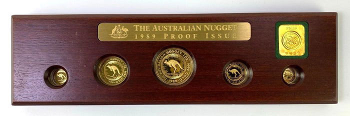 Limited Edition 1989 The Australian Nugget Proof Set 1.9 ounces .9999 Fine Gold