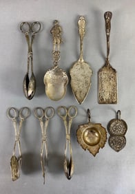Group of 9 Silver Plates Flatware