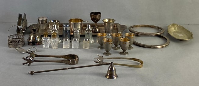 Group of Assorted Glass and Silver Plate Tableware