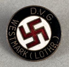 WW2 German D.V.G. Westmark (Lothr) Membership Pin