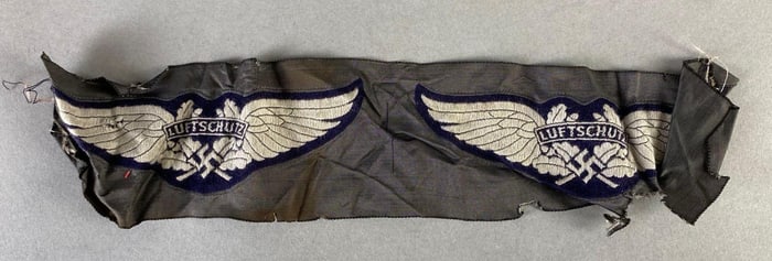WW2 German Luftschutz Arm Insignia Patches on Band