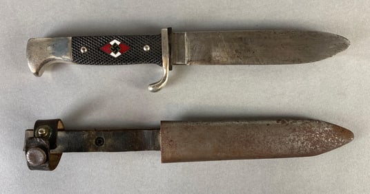 WW2 German HJ Hiltler Youth Knife with Sheath