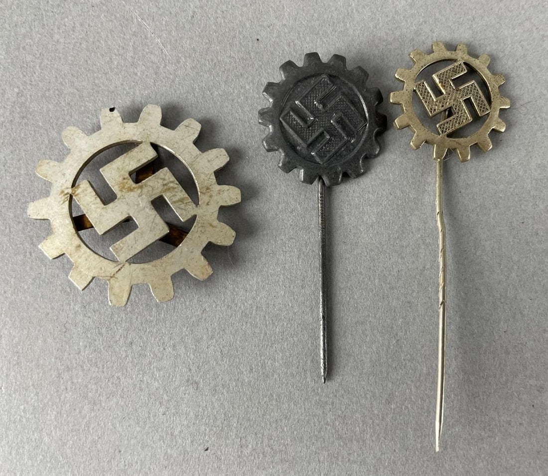 Group of 3 WW2 German DAF Badges (1 of 2)