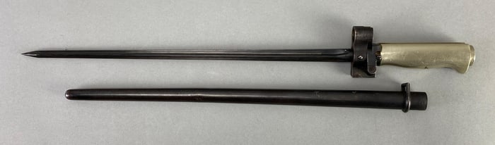 French WWI Lebel Bayonet with Steel Scabbard