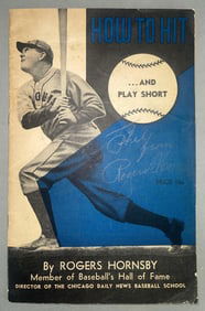 Rogers Hornsby Signed How to Hit Booklet with Inscription and JSA COA