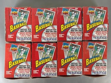 8 - 1991 Topps Unopened Wax Boxes