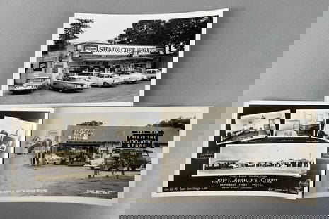 Postcards - 3 Real Photo: Includes stores, motel