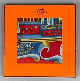 Hermes Designer Orgaupgone Et Autres Mecaniques Silk Scarf