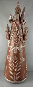 Peruvian Pottery Folk Art Musician Incense Sculpture
