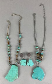 Group of Turquoise Cross Section Jewelry