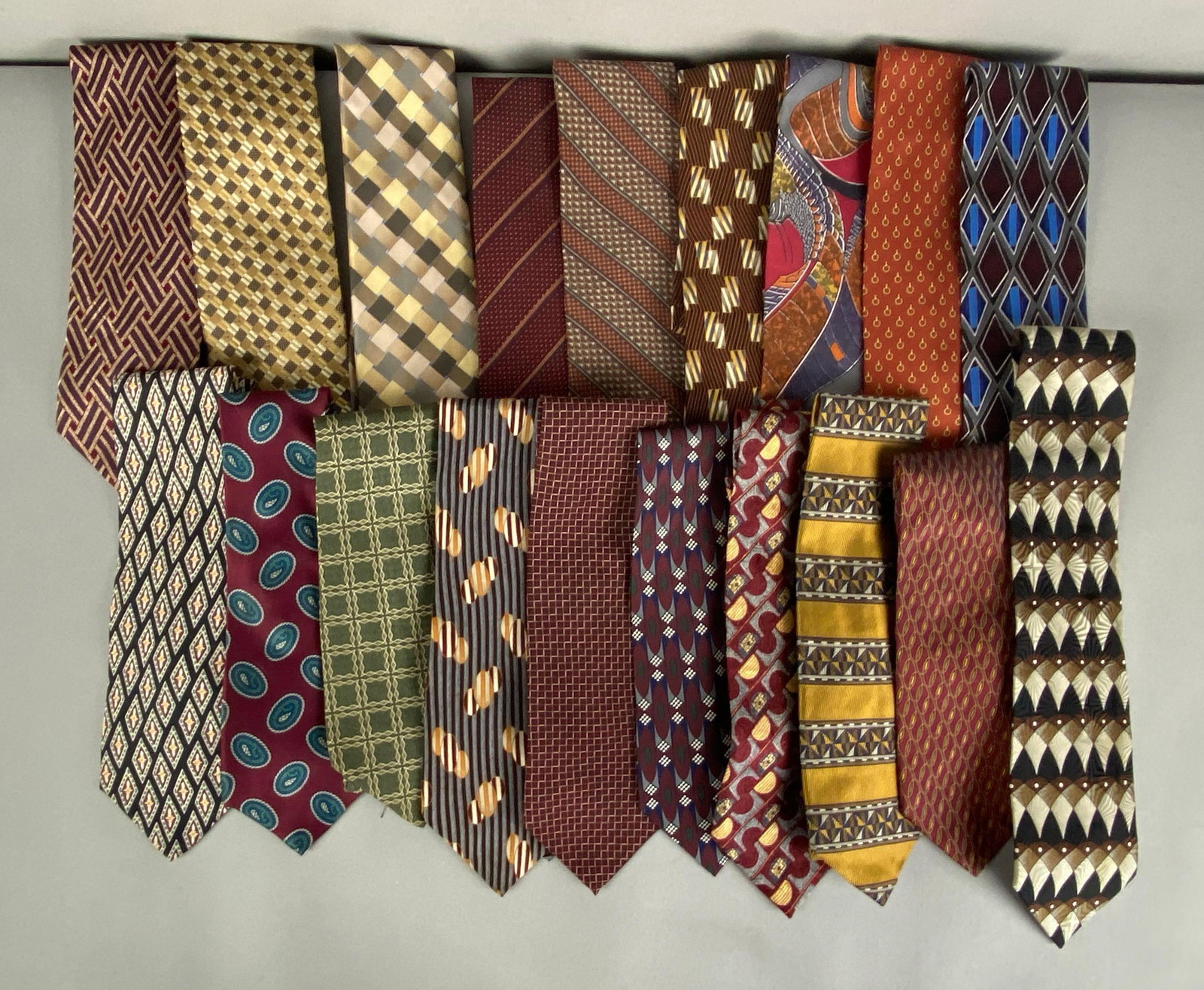 Group of Wide Neckties: Includes Perry Ellis, Kenneth Cole, Bill Blass and More