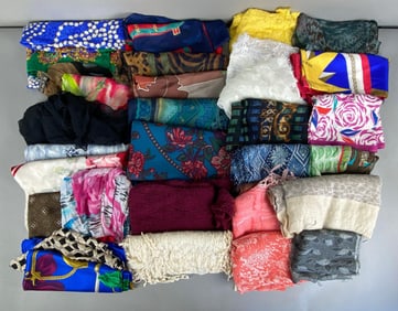 Group of Assorted Scarves and Headbands