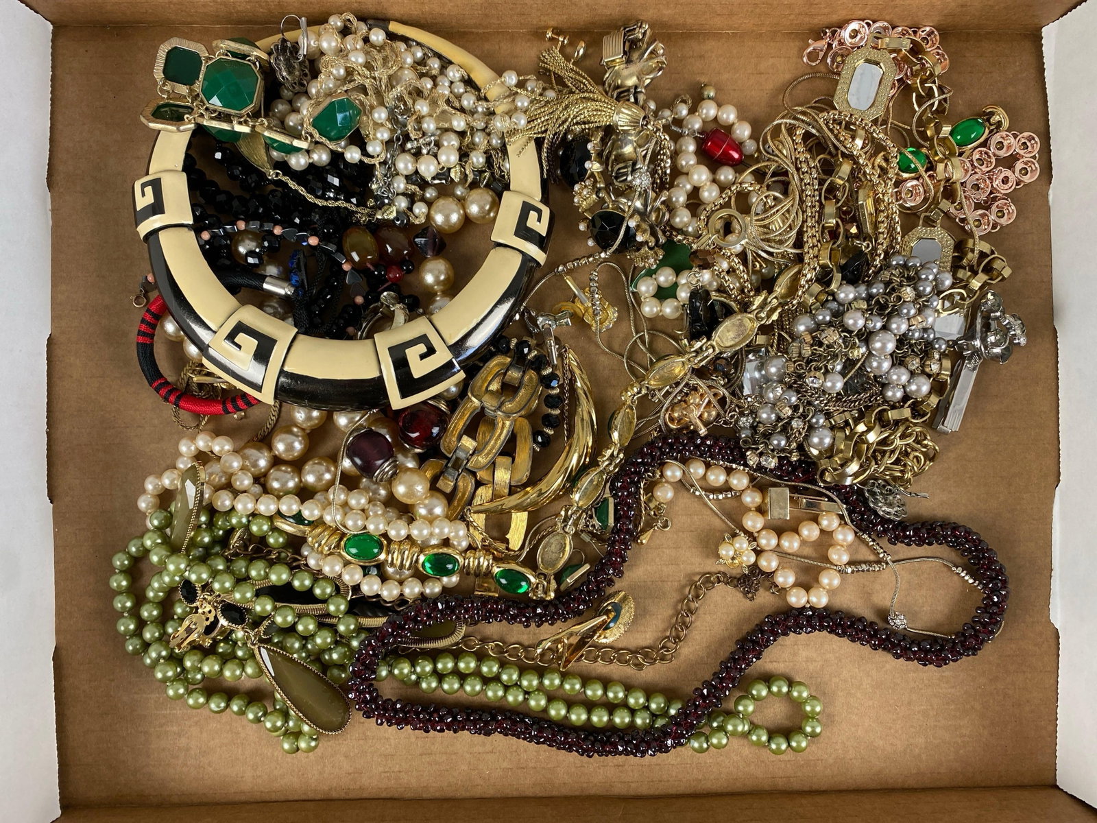 Group of Assorted Costume Jewelry: Includes choker, pin, necklaces and more
