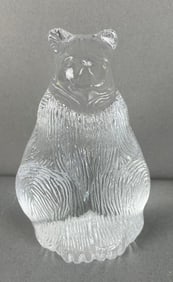 Waterford Crystal Art Glass Grizzly Bear Figurine Paperweight