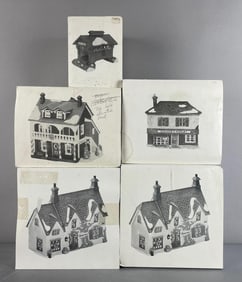Group of Department 56 Dickens Village Series Porcelain Buildings