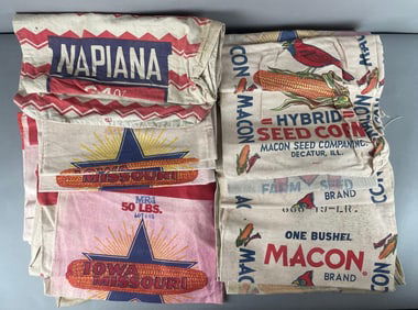Group of Assorted Seed Sacks