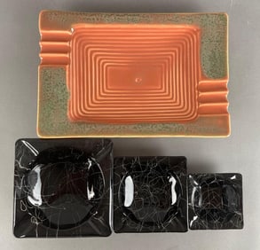 Set of MCM Atomic Spaghetti Ashtrays