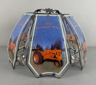 1952 Minneapolis-Moline Tractor 6 Panel Glass Lamp Shade