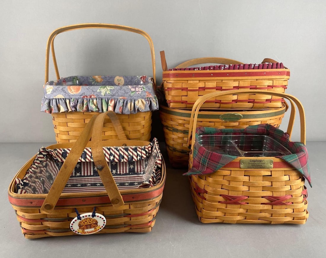 Group of Longaberger Baskets with Liners (1 of 3)