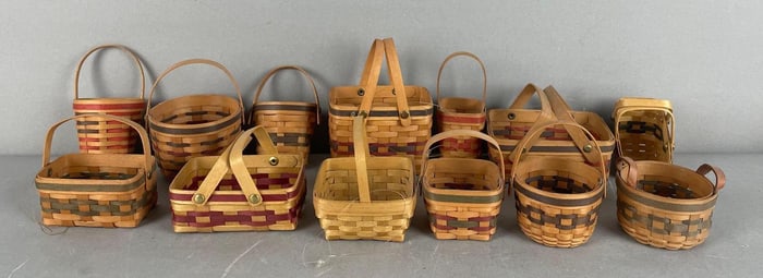 Group of MBH Miniature Wicker Baskets