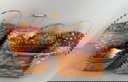 Group of Longaberger Holiday Baskets