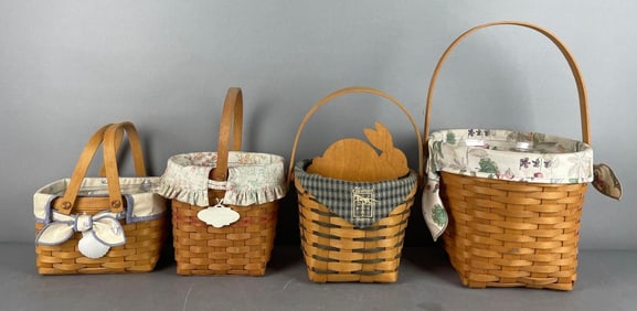 Group of  Longaberger Baskets with Liners