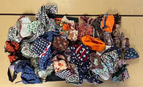 Group of Longaberger Basket Fabric Liners and More